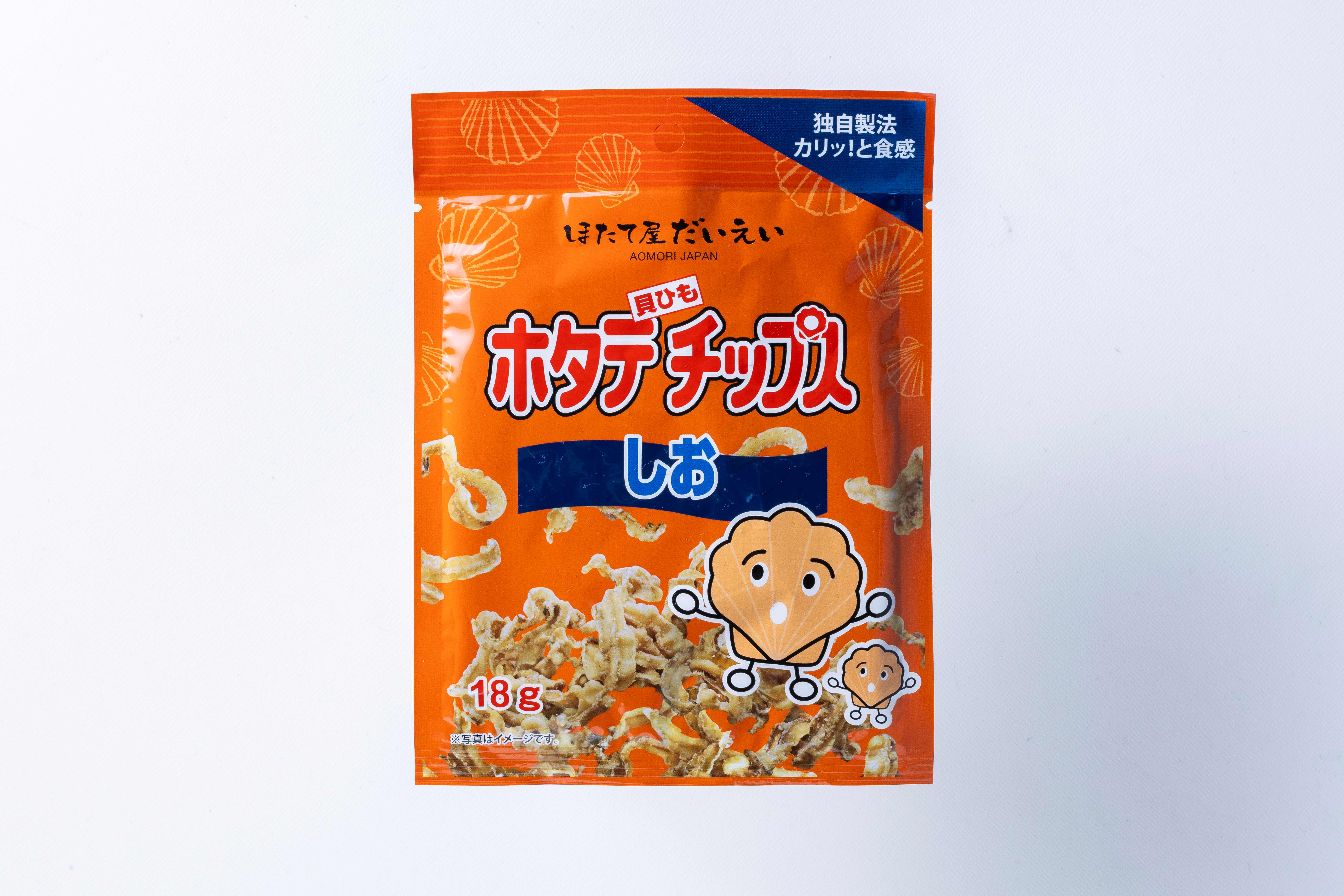 ホタテ貝ひもチップス(しお)