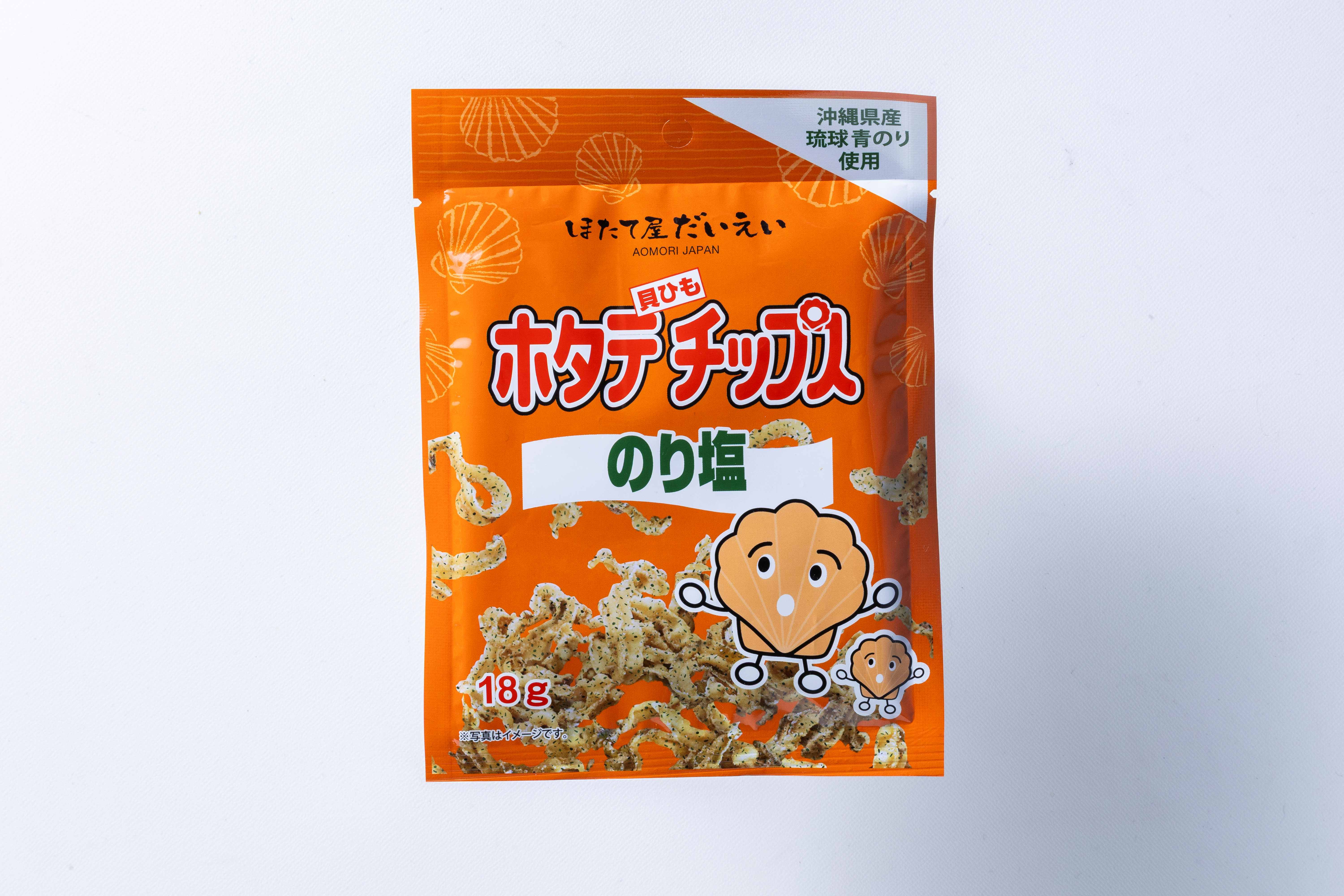 ホタテ貝ひもチップス(のり塩)
